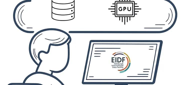User accessing EIDF with cloud above their head