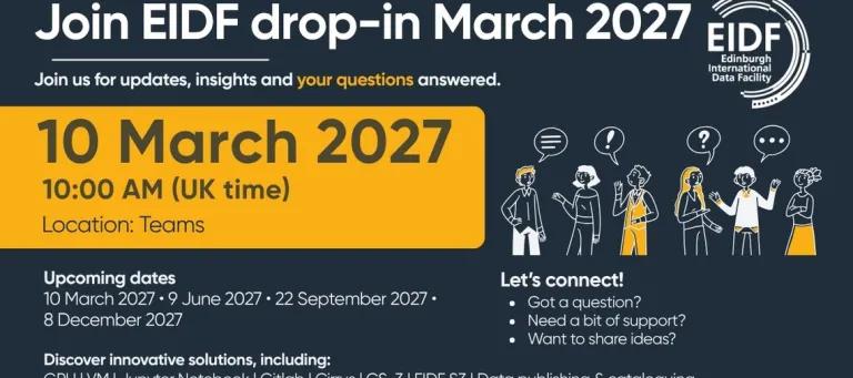 Join 10 March EIDF drop-in meeting 2027