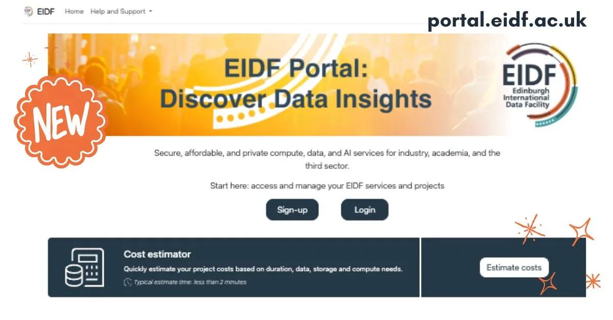 EIDF portal new features