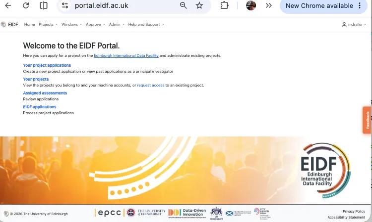 EIDF feedback button